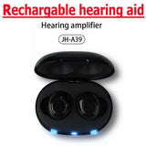 1 Pair Mini CIC Noise Canceling Rechargeable Invisible CIC Noise Canceling Hearing Aids In the Ear Amplifier Assist 2019