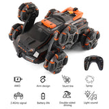 4 WD RC Stunt Car Spray Fog Lighting Music Gesture Induction Remote Control Drift Climbing Off-road Vehicle Kids Gifts For Boys