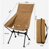 Outdoor Ultra-Light Aluminum Alloy Folding Chair Portable Heightening Fishing Chair Leisure Chair Breathable Moon Chair
