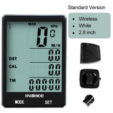 2.8 inch Bicycle Computer Wireless Bike Computer Light Headlight Set Rainproof Speedometer Odometer Cycling Stopwatch