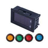 5Pcs Accessories: 4Pcs 12V LED Rocker On-Off Toggle SPST Switch &amp; 1 Pcs DC0-100V LED Digital Voltage Current Meter Head