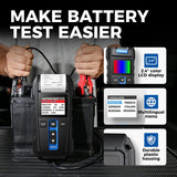 TOPDON Car Battery Tester 12V 100-2000CCA Lead-Acid Battery Alternator Tester Load Tester Spark Free Metal Clamps BT300P