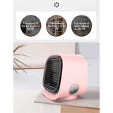 Mini USB Air Conditioner Air Cooler Fan Desktop Air Cooling Fan Humidifier Purifier For Office Bedroom With 7 Colors Light