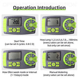 Aqualin Garden Automatic 4-zone Irrigation Watering Timer Controller System with 2 Solenoid Valve Irrigation Programmer