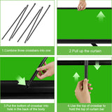 PYNSSEU 150cm*200cm Background Collapsible Green Screen Chromakey Backdrop Pull-up Stand For YouTube Video Game Virtual Studio