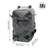 18L Fishing Backpack Water Resistant Fishing Shouder Bag with Detachable Padded Computer Pocket Hanging Loops For Outdoor