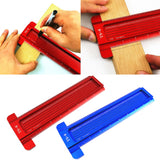 8inch Precision Woodworking Tools Aluminum Scale Ruler T-type Square Hole Ruler 67JE