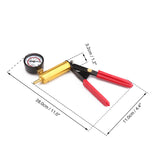 DIY Brake Fluid Bleeder Tools Hand Held Vacuum Pistol Pump Tester KitAluminum Body Pressure Vacuum Gauge Multi-functiona
