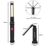 USB Rechargeable Flashlight Magnetic 5 Modes COB Led Work Light  Waterproof Torch for Car Repair