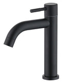 Faucet Black Stainless Steel Kitchens Bathroom Single Cold Faucet Sitting Wrench Type Single Hole Paint Basin Faucets Bathroom