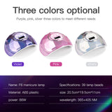 Colorful UV Lamp For Nails Drying Manicure Nail Drying Lamp for Gel Polishing LED Automatic Sensor Nail Gel Curing Lamp Nail Art