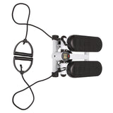 Mini Stair Stepper With Resistance Bands And LCD Monitor Portable Stair Climber Exercise Machine For Full Body Workout