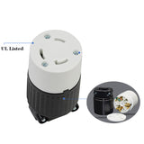 Nema L6-30R UL 30 Amp 250 Volt Female Twist Lock 3 Wire Power Cord Plug DIY Homebrew Electric Brewery