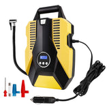 Digital Tire Inflator 12V DC 150 PSI Air Compressor Pump Auto Shut Off with Emergency LED Flasher for Car, Bicycle