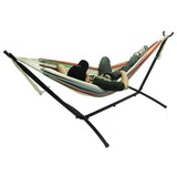 Hammocks Portable Canvas Hammock Thicken Chair Swing Garden Leisure Camping Stripe Hammock Double Single People With Bracket HWC
