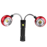 Outdoor Camping Tent Lamp Flashlight 2 COB LED Work Light Magnetic Light Flashlight USB Cable Foldable Flashlight USB Charging