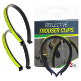 Dropship-2Pair Bike Trouser Clips Lightweight Bike Trouser Clips with Reflective Bands for Night Rides