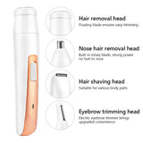 4 in 1 Women Electric Epilator Bikini Eyebrow Nose Lady Trimmer Facial Hair Removal Face Body Painless Female Shaver Depilator