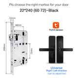 Cerradura intelige X5 Waterproof Tuya Biometric Fingerprint Security Intelligent Smart WiFi APP Password Electronic Door Lock