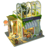 CUTEBEE DIY Doll House Wooden Doll Houses Miniature Dollhouse Furniture Kit with LED Toys for Children Christmas Gift  L023
