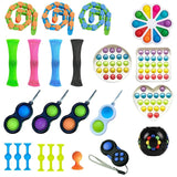 20 Pack Popetes Dimpl Fidget Toys Set New Push Bubble Sensory Fidget Toys Stress Reliever Toy Squeeze Toys Antistress