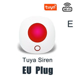 SN10+SN11 Tuya Wireless Siren 433MHz strobe siren Alarm Horn 110dB Light Siren For Home Security Burglar Alarm System
