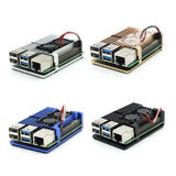 Original Raspberry Pi 4 Model B Kit + Aluminum Case + Heat Sink + 3A Switch Power +  HDMI-compatible Option 64 32GB Card |Reader