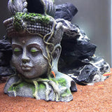 1pc Delicate Buddha Statue Portable Aquarium Hideout Fish Tank Decoration Landscaping Shelter Hiding Cave for Aquarium Fish Tank
