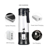 Portable Mini Travel Fruit USB Juicer Cup, Personal Small Electric Juice Mixer Blender Machine With 4000mah Rechargeable Battery