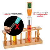 Long Tube Pentype Water Quality Meter Tester  w/ ATC for Drinking Water, Food, Cheese, Milk and Soil Dual Display