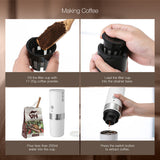 200ml Electric USB Capsule Coffee Cup Portable  Coffee Machine with Built-in Filter Handheld Coffee Grinder For Home Travel