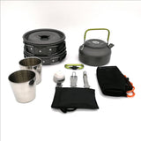 Outdoor Camping Teapot Pot Hiking Picnic Teapot Set Portable Cookware Combination Aluminum Tableware with Tea Cup