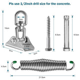 Ceiling Hook Hanging Chair Swing Spring 360° Rotatable Ceiling Hook 450KG Swing Suspension Hook For Punching Bag Yoga,Et