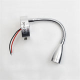 DC12V 24V RV Boat LED Reading Light Dimmable Flexible Gooseneck Wall Lamp for Truck Motorhome Yachts Cabin with USB Charger Port