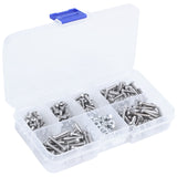 250 Pcs Accessories: 20 Pcs Wing Nuts Butterfly Nuts Silver, M3x0.5Mm &amp; 230 Pcs M3 Hex Hex Drive Button Head Socket Cap Bolts Sc