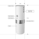 200ml Electric USB Capsule Coffee Cup Portable  Coffee Machine with Built-in Filter Handheld Coffee Grinder For Home Travel