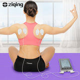 12 Modes Dual Channel Ems Tens Massager Electric Muscle Electrodes Massage Relaxation Physiotherapy Stimulator Pads Body Machine