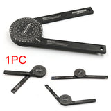 7inch Aluminum Miter Saw Protractor Angle Finder Home Portable Single Cut Accessories Black Engraved Scales Rust Proof Easy Read
