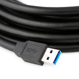 5M USB 3.0 Male to Female Cable with Extension Chipset - USB Active Extension Cable Repeater Cable - Black