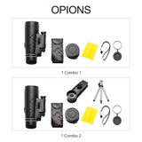 KKmoon 12x50 High Definition Monocular Night Vision Monocular IR Illuminator Telescope with Carrying Case for Travel Birding