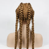 Lace wig female long hair chemical fiber headgear four-strand braid wig Braid wig