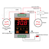 Top Tuya Smart Life WIFI Temperature Sensor Heating Boiler Cool Controller Remote Switch Thermometer Thermostat Alarm App