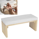 Nail Art Hand Rests Pillow Mat Soft PU Leather Wooden Stand Arm Rest Cushion for Nail Salon Manicure