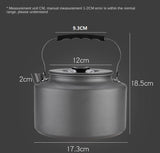 Outdoor 2L Tea Kettle Picnic Large Portable Teapot Coffee Maker Aluminum Alloy Camping Equipment Stove Accessories