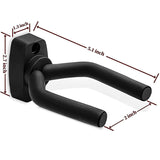 6 Pcs Acoustic Guitar Wall Mount Hanger Hook, Guitar Hanger Black Hanging Head Guitar Holder for Guitars, Bass, Ukulele