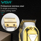 VGR professional all metal barber hair trimmer for men electric beard hair clipper rechargeable hair cutting machine Lithium
