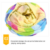 Hot Foldable Pet Cat Tunnel Holes Rainbow Cat Channel Cat Tent Cat Litter Training Toy For Cat Animal Play Tunnel Tube Toy