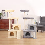 Cat Tree Play House Condo Cube Cave Platform Scratcher Post and Ball Toy  Cat Furniture