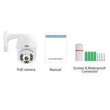 Hiseeu H.265 1080P POE PTZ IP Camera 4X Digital Zoom Two-way Audio 2MP Waterproof Outdoor Security Camera