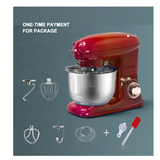1500W 6.2L Stainless Steel Bowl 6-speed Kitchen Food Stand Mixer Cream Egg Whisk Whip Dough Kneading Mixer Blender